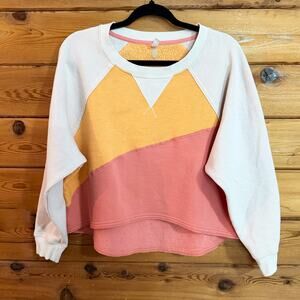 Free People Movement Color Block Pullover Sweatshirt Extra Small